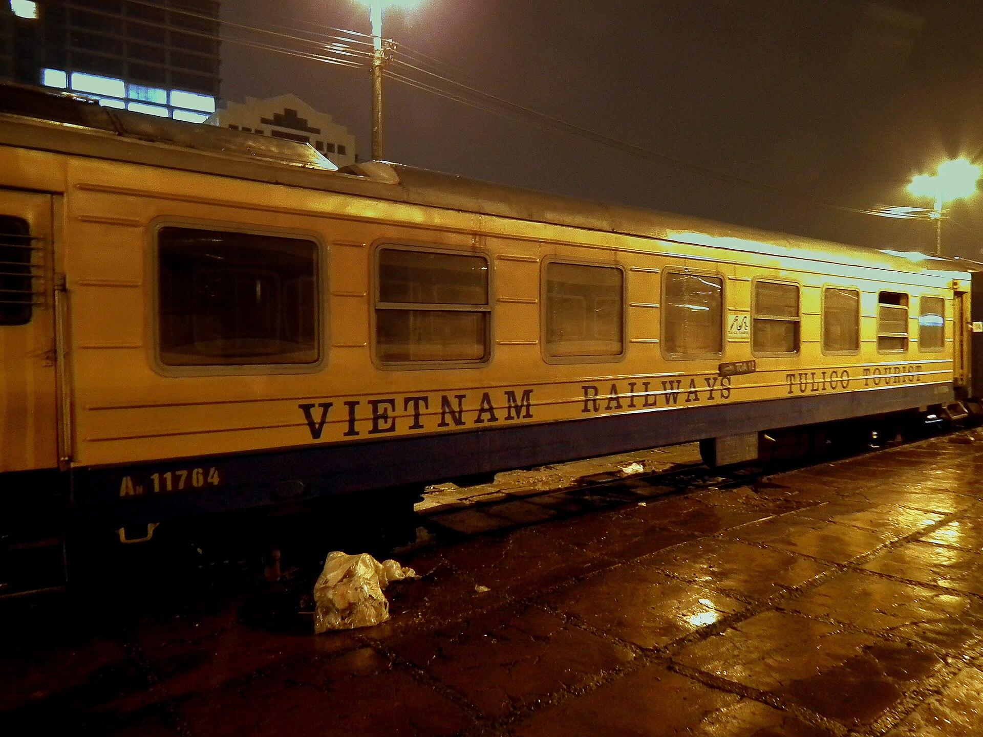 night train sleeper car railway station