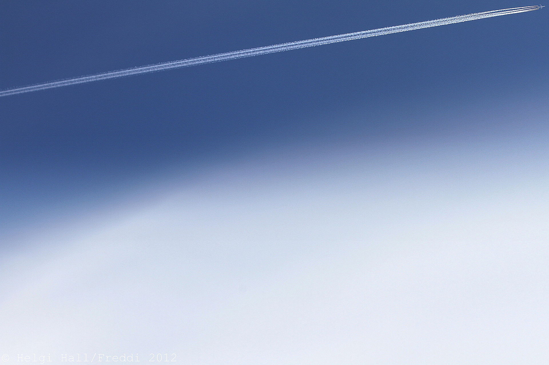 airplane clouds contrail sky